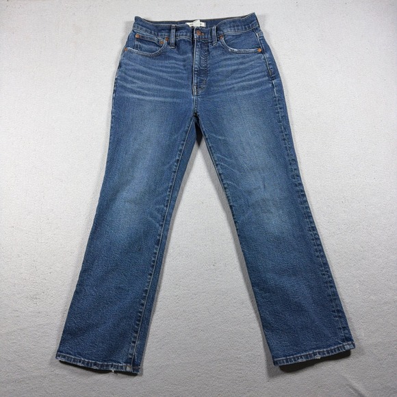 Madewell Denim - Madewell Slim Demi Boot Women 28 High Rise Stretch Blue Denim Jeans Minimalist
